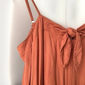 Roxy Feel The Retro Spirit Jumpsuit Size S Terracotta Fall Pants Strappy Wide